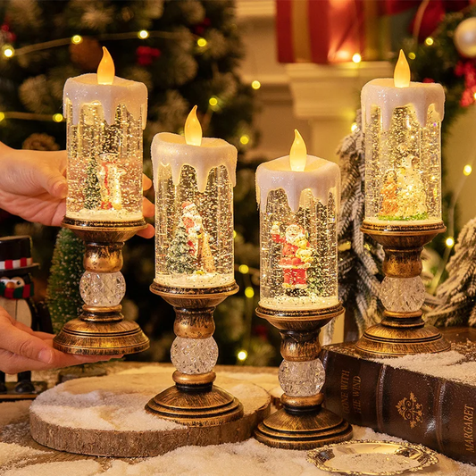 Beautiful Festive Glass Water Candle - Luxicro