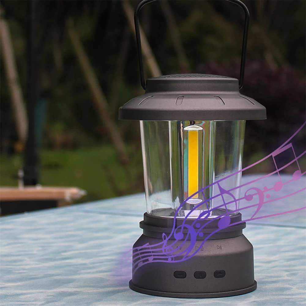 Compact Water Resistant LED Lantern Speaker - Luxicro