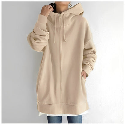 Cozy Women's Fleece Sweatshirt - Soft Oversized Hoody
