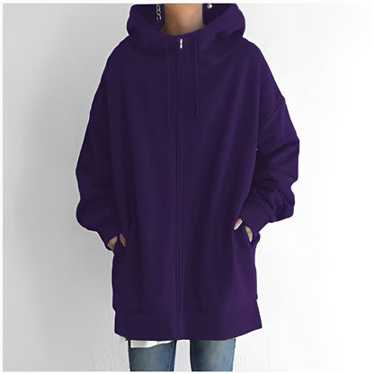 Cozy Women's Fleece Sweatshirt - Soft Oversized Hoody