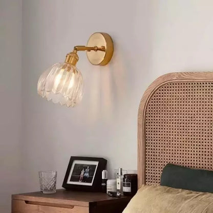 Vintage Glass Tulip Wall Lamp
