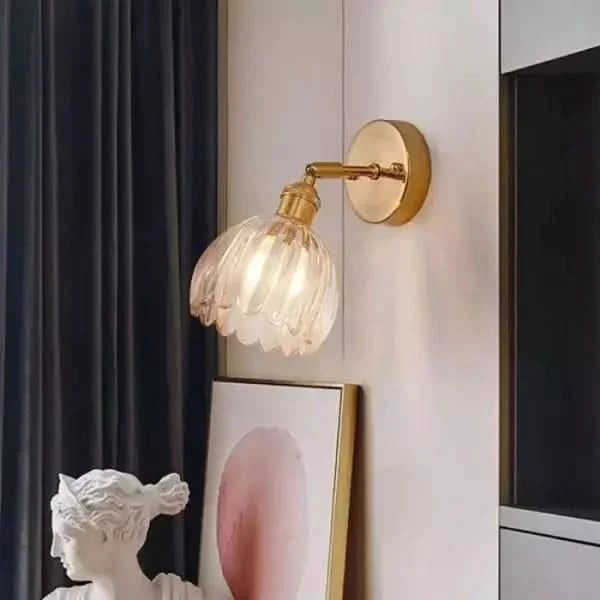 Classic Floral Glass Wall Lamp - Luxicro