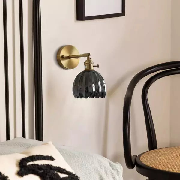 Vintage Glass Tulip Wall Lamp