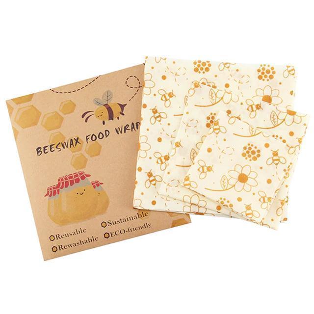 Reusable Natural Wax Food Storage Wraps Set