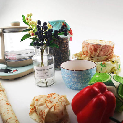 Reusable Natural Wax Food Storage Wraps Set