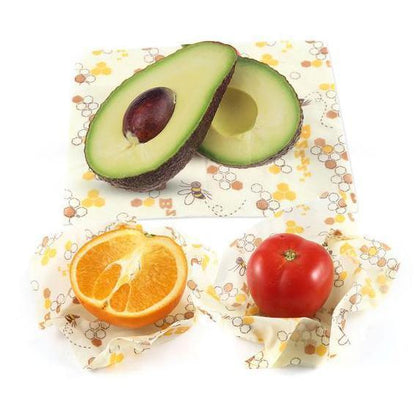 Reusable Natural Wax Food Storage Wraps Set
