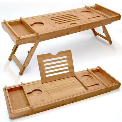 Natural Bamboo Bathroom Tray Holder