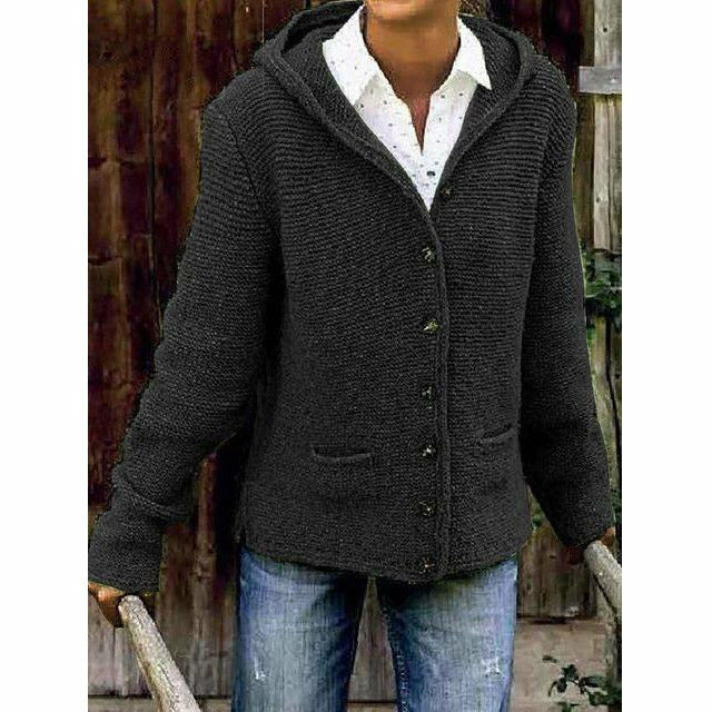 Cozy Women's Hooded Winter Coat - Warm Cotton Blend