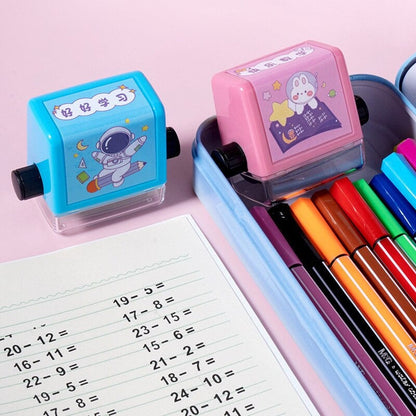 Colorful Educational Number Stamp Set
