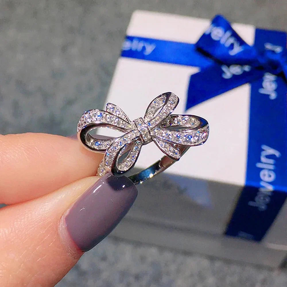 Beautiful Love Heart Diamond Solitaire Ring