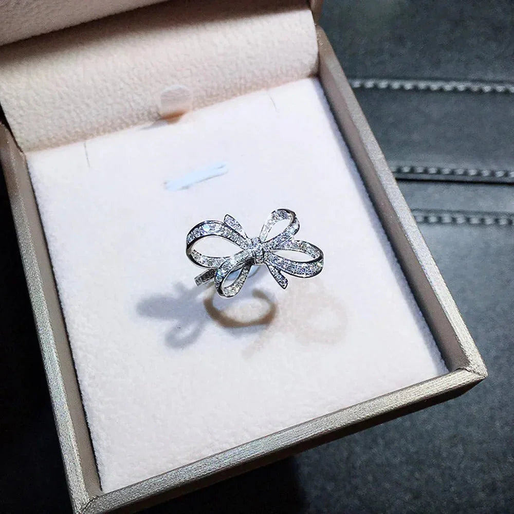 Beautiful Love Heart Diamond Solitaire Ring