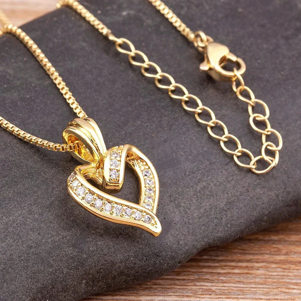 Beautiful Heart Shaped Diamond Necklace