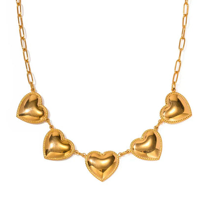 Beautiful Silver Heart Drop Necklace Chain