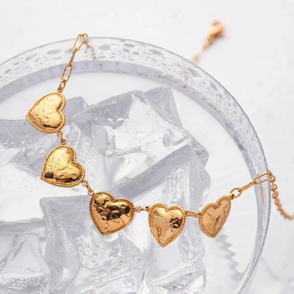 Beautiful Silver Heart Drop Necklace Chain