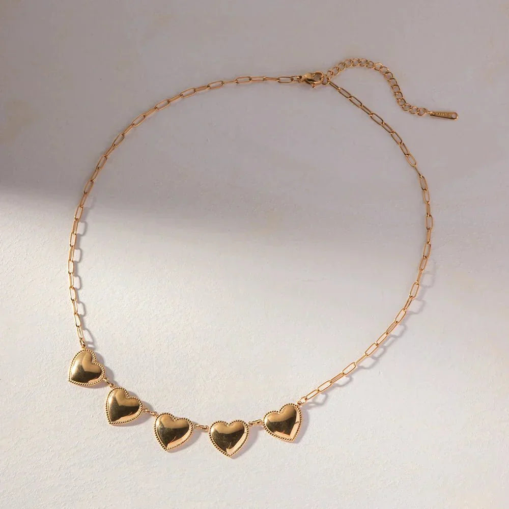 Beautiful Silver Heart Drop Necklace Chain