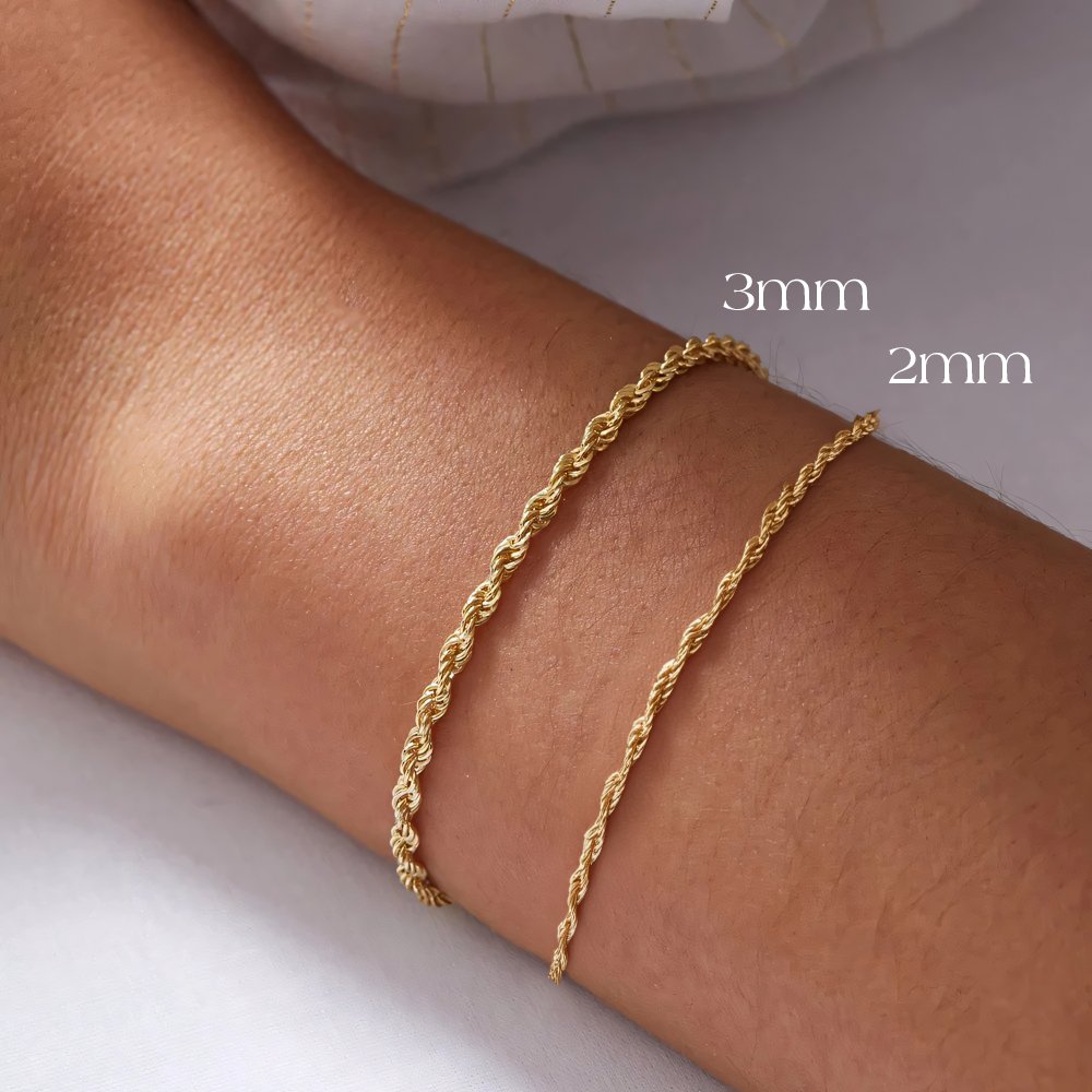 Stylish Pair Rope Chain Couple Bracelets Set - Luxicro