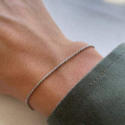 Stylish Pair Rope Chain Couple Bracelets Set