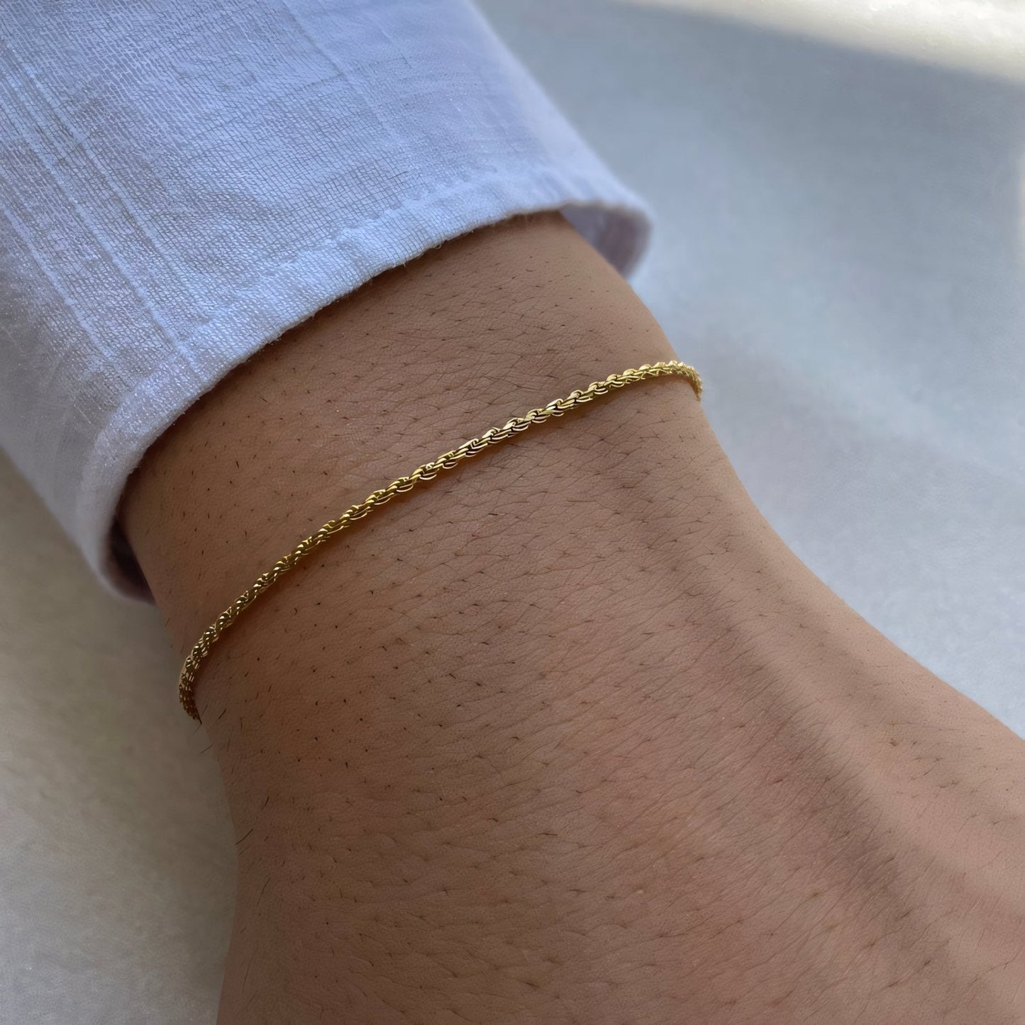 Stylish Pair Rope Chain Couple Bracelets Set