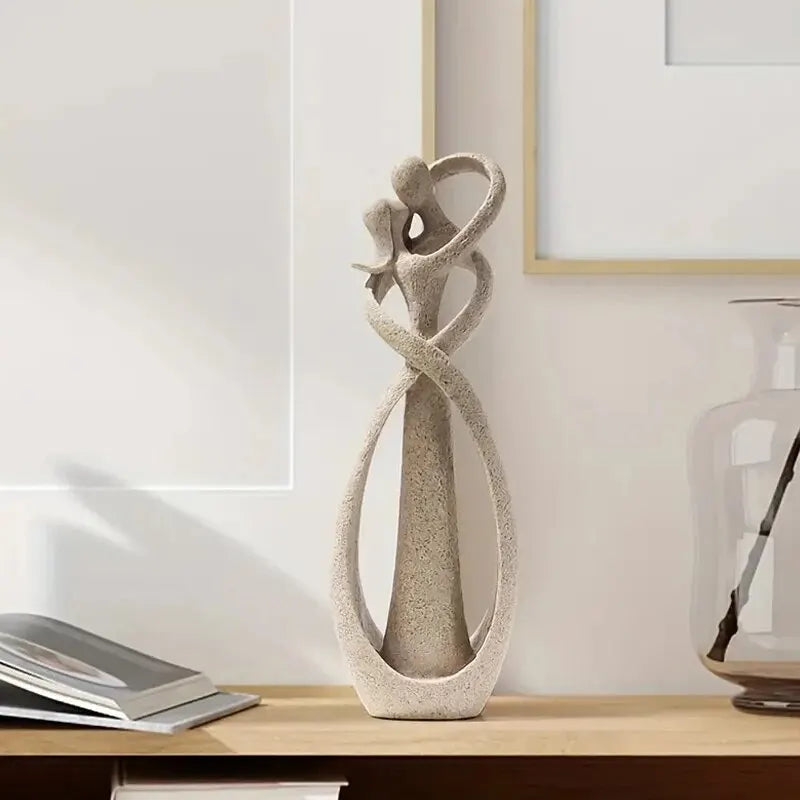 Decorative Heart Figurine Large Resin Ornament - Luxicro