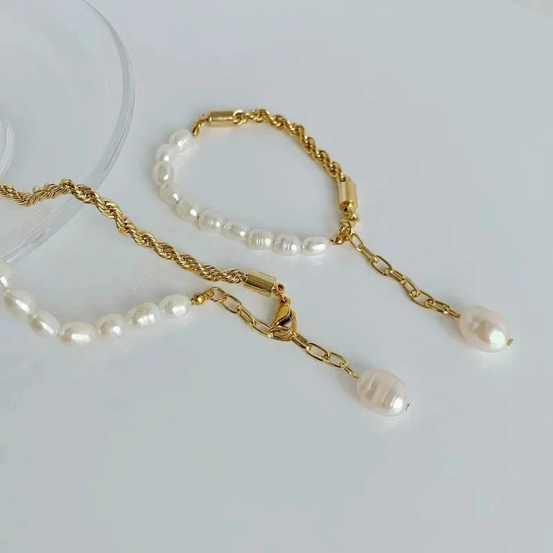 Fashionable Beaded Multi Layer Necklace Set