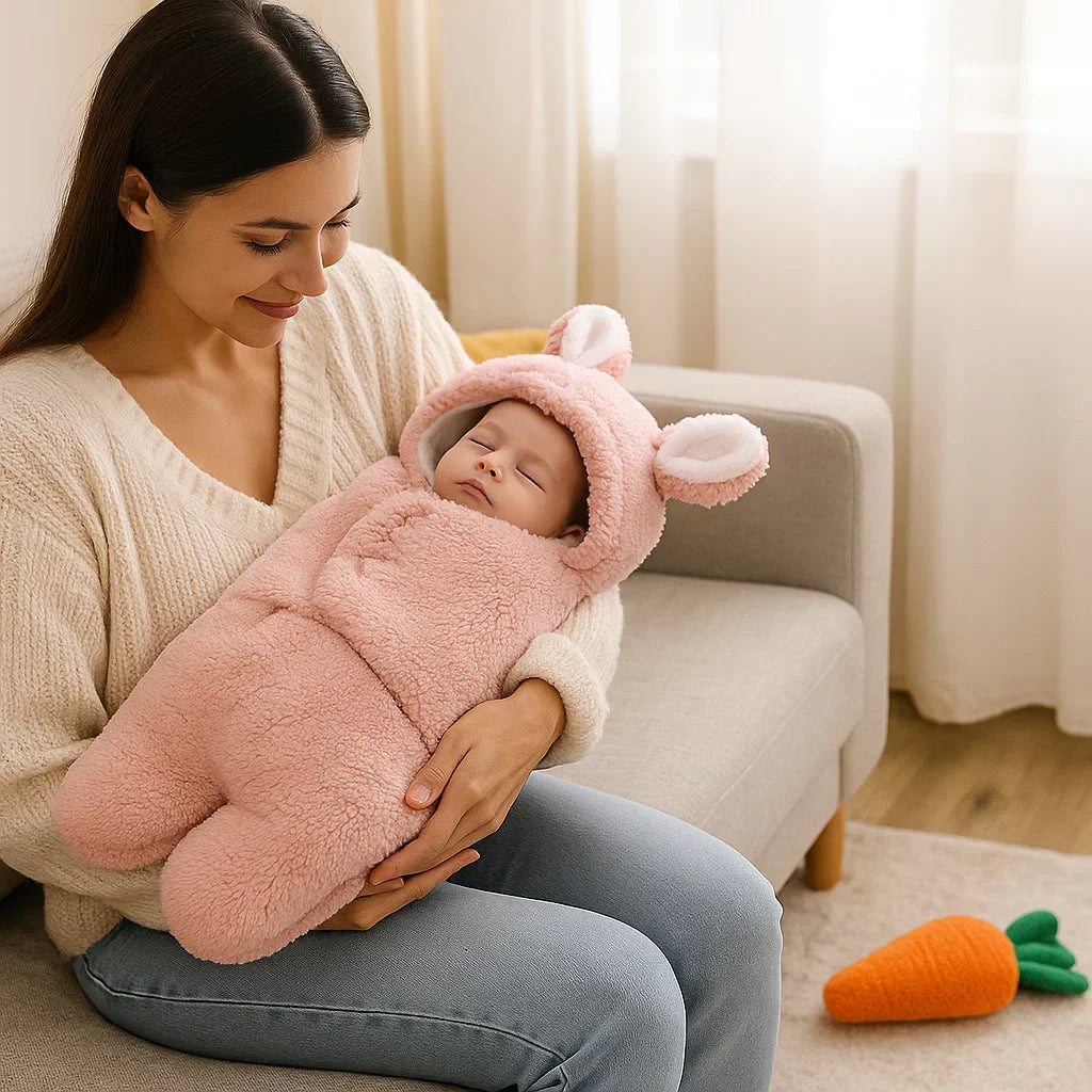 Cute Teddy Soft Baby Blanket Pajama Set
