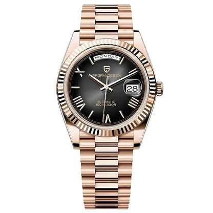 Luxury 40mm Auto Date Watch, Sapphire Crystal
