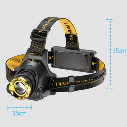 Bright Rechargeable LED Headlight Zoom Flashlight