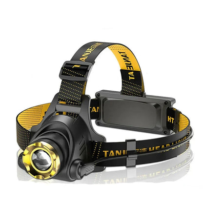 Bright Rechargeable LED Headlight Zoom Flashlight - Luxicro