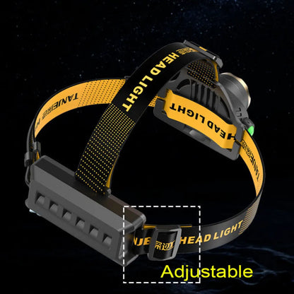 Bright Rechargeable LED Headlight Zoom Flashlight