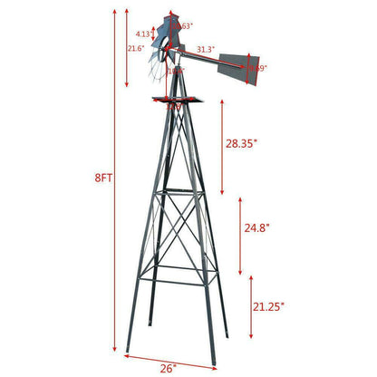Big Yard Metal Windmill Lawn Ornament