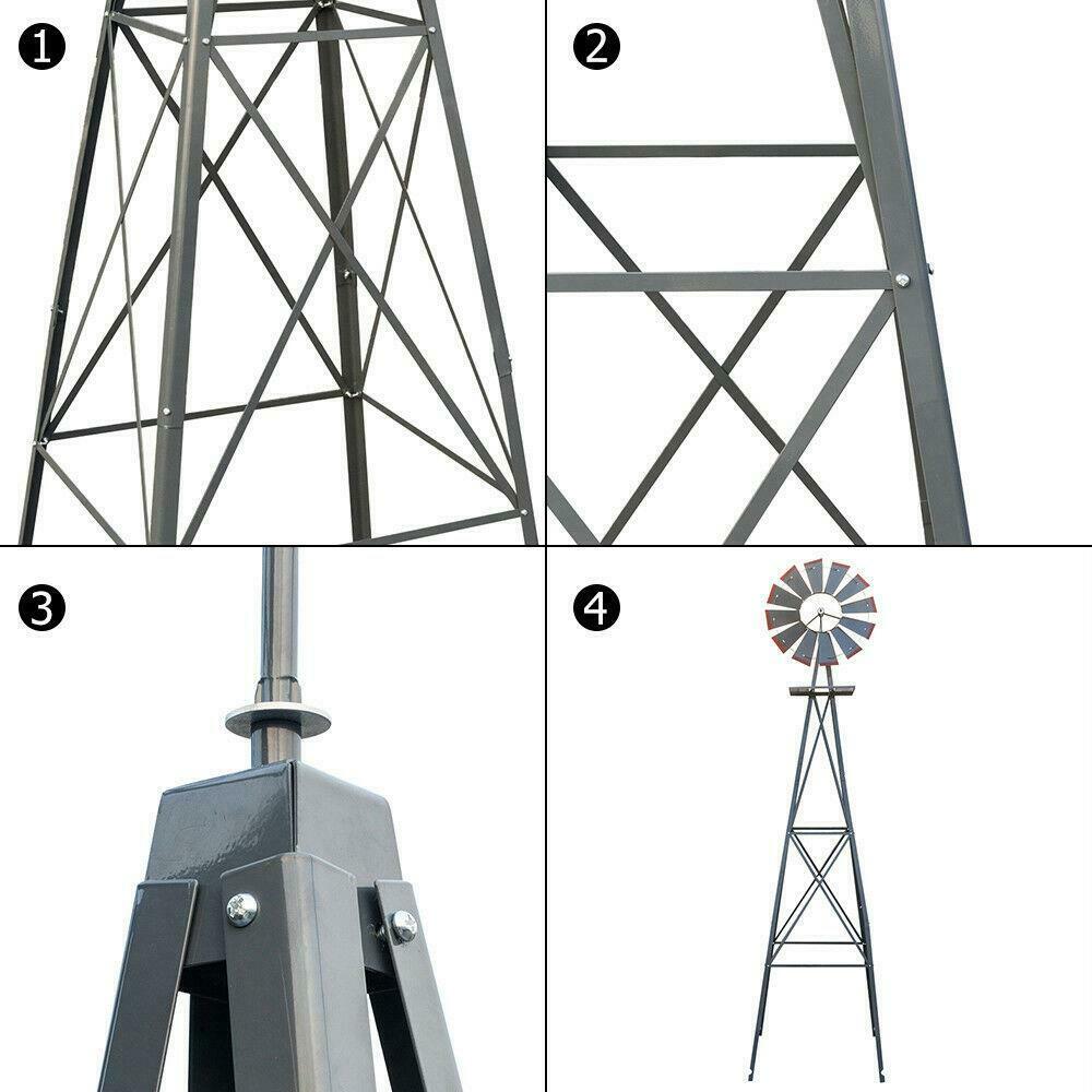 Big Yard Metal Windmill Lawn Ornament