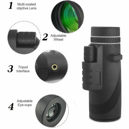 Compact High Powered Monocular Scope 16X52
