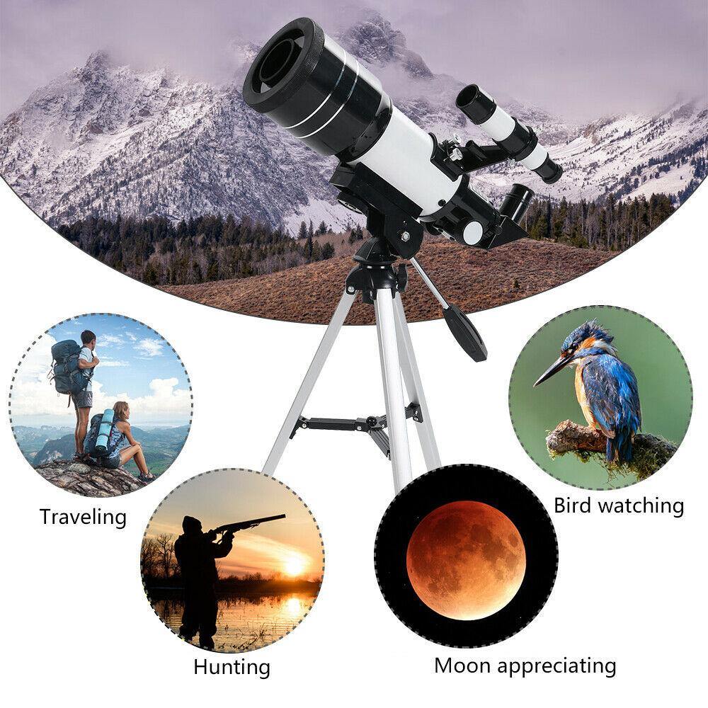 Compact 70mm Refractor Telescope Kit With Tripod - Luxicro