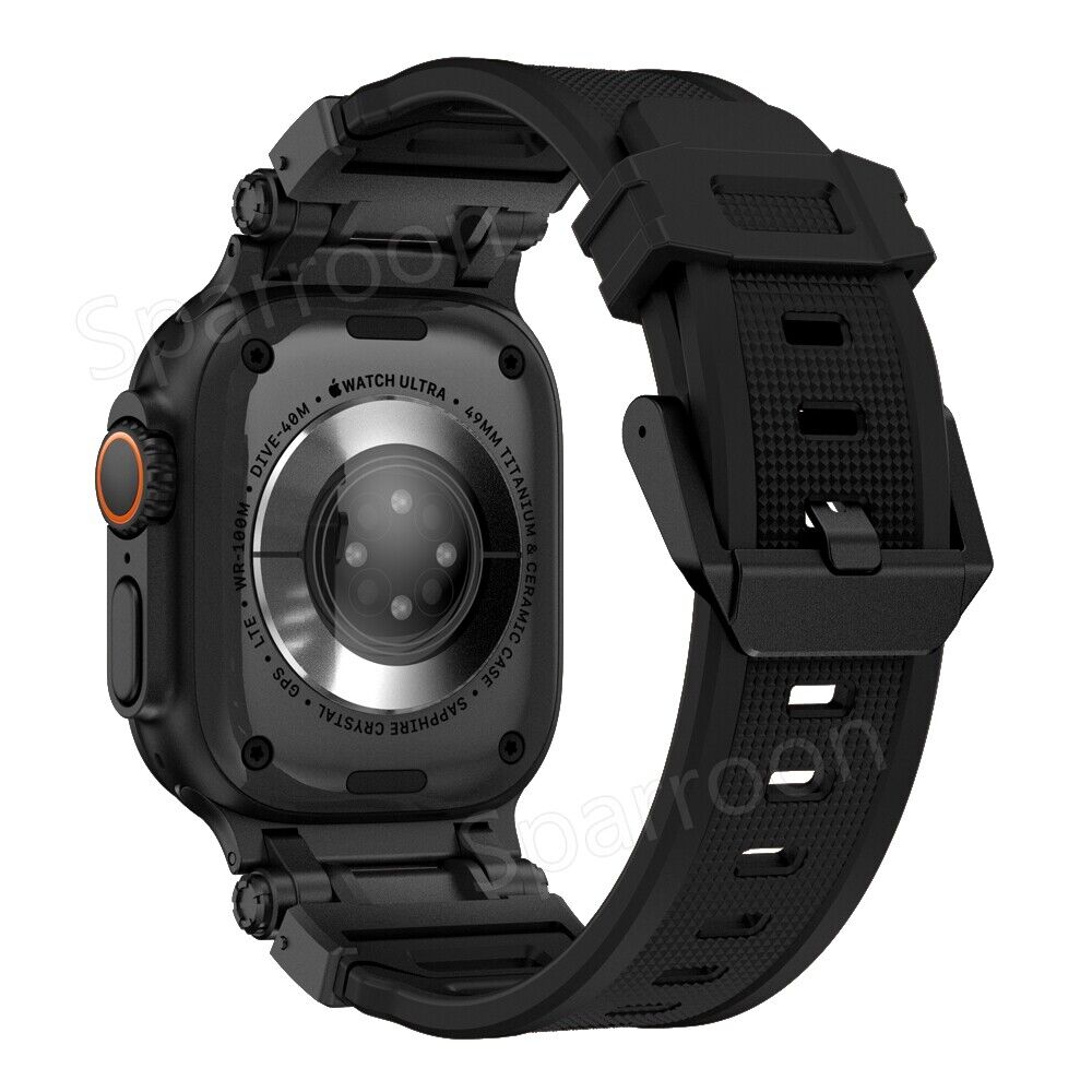 Durable Sport Rubber Metal Case For Apple Watch