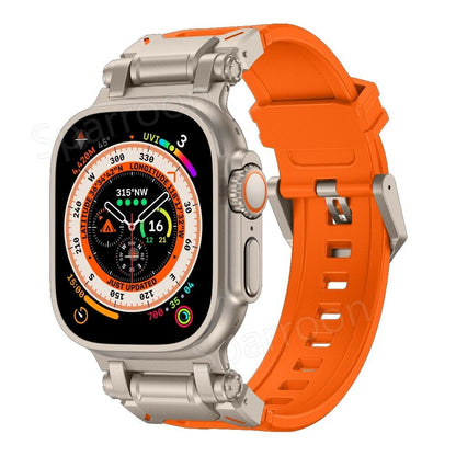 Durable Sport Rubber Metal Case For Apple Watch