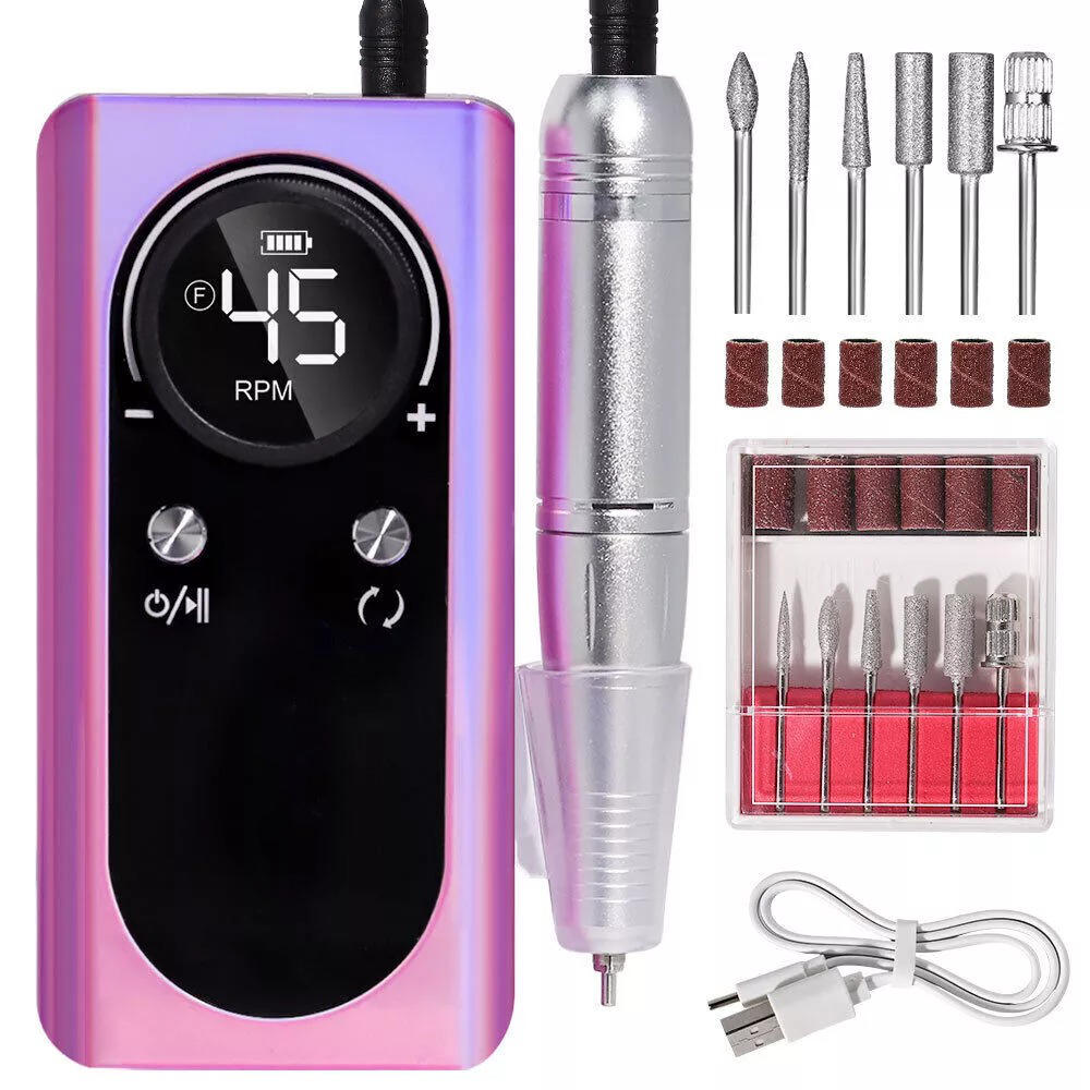 Compact Rechargeable Nail Drill Kit