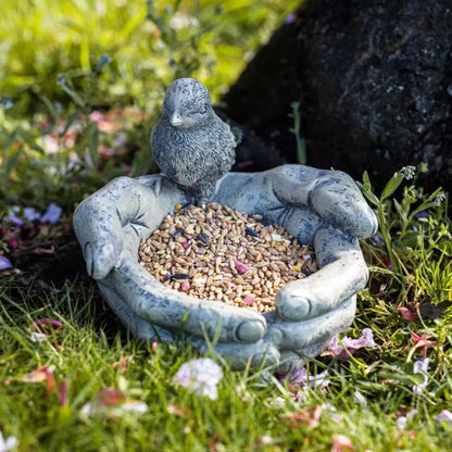 Decorative Bird Feeder Handcrafted Resin Birdhouse