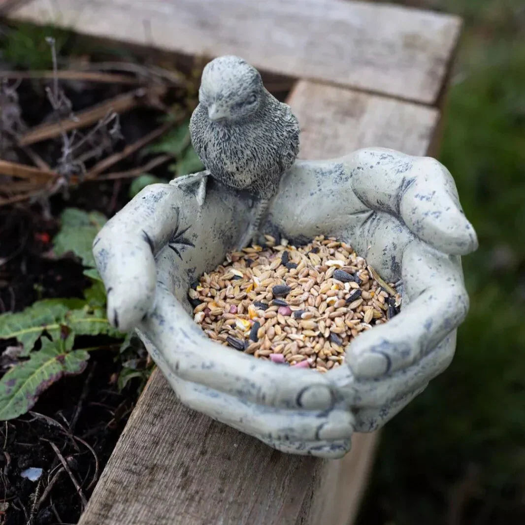 Decorative Bird Feeder Handcrafted Resin Birdhouse