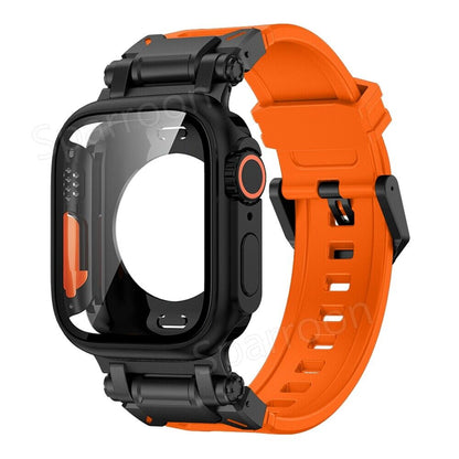 Durable Sport Rubber Metal Case For Apple Watch