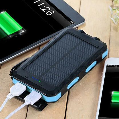 Portable Solar Dual USB Power Bank Charger - Luxicro