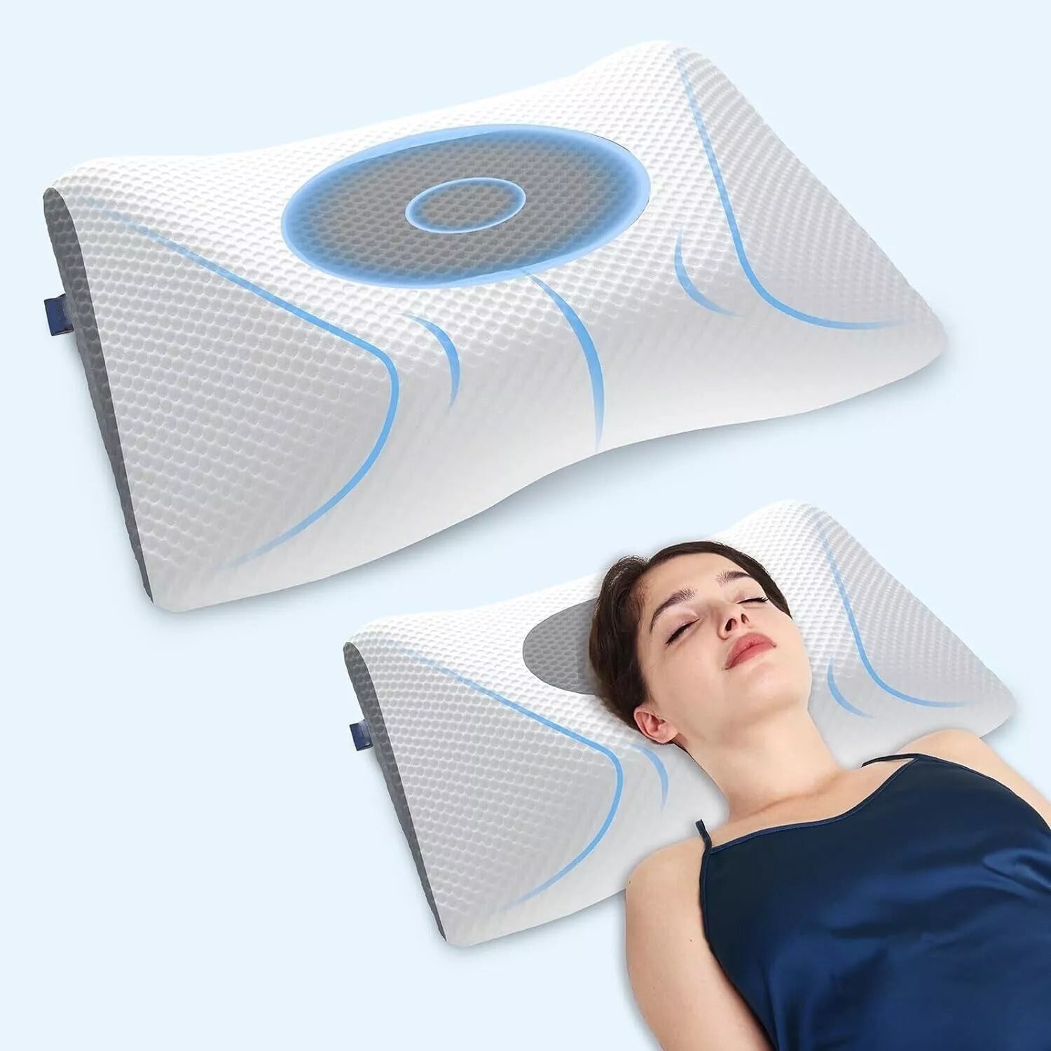 Contour Neck Support Pillow for Back Pain - Luxicro