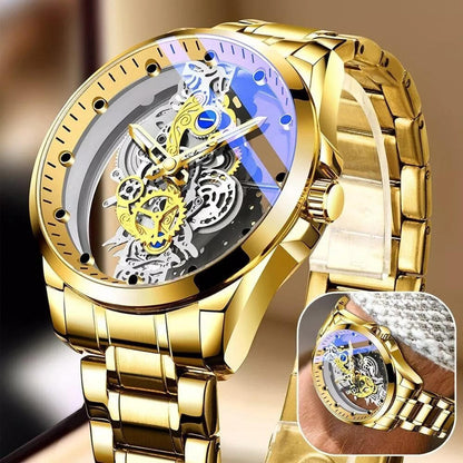 Bold Men's Stainless Steel Quartz Watch - Luxicro