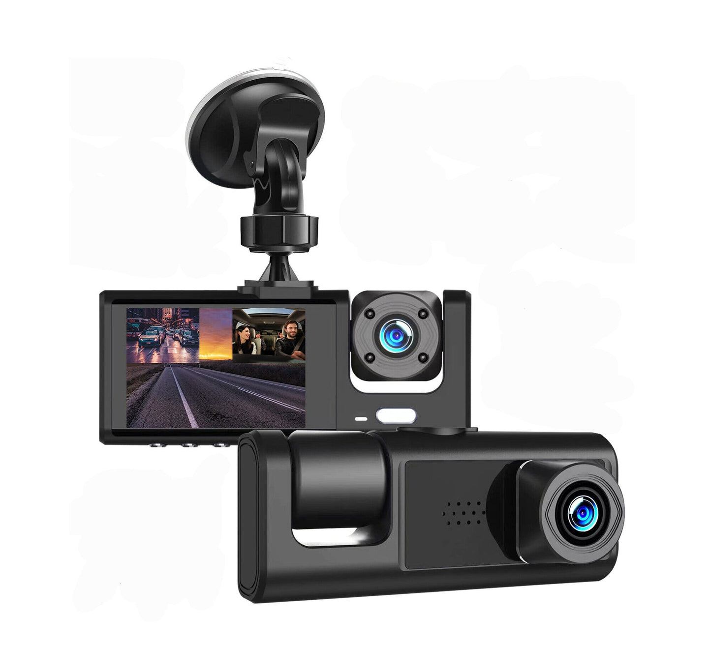 Dual Lens Car Dashboard Camera - Luxicro