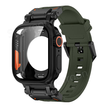 Durable Sport Rubber Metal Case For Apple Watch