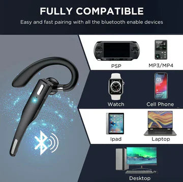 Wireless Bluetooth Trucker Headset with Dual Mics