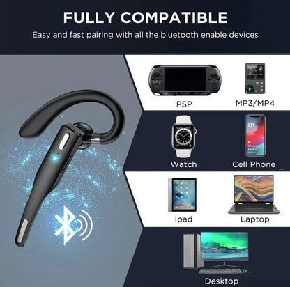 Cordless Bluetooth 5.1 Stereo Headphones with Dual Microphones