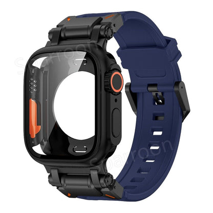 Durable Sport Rubber Metal Case For Apple Watch