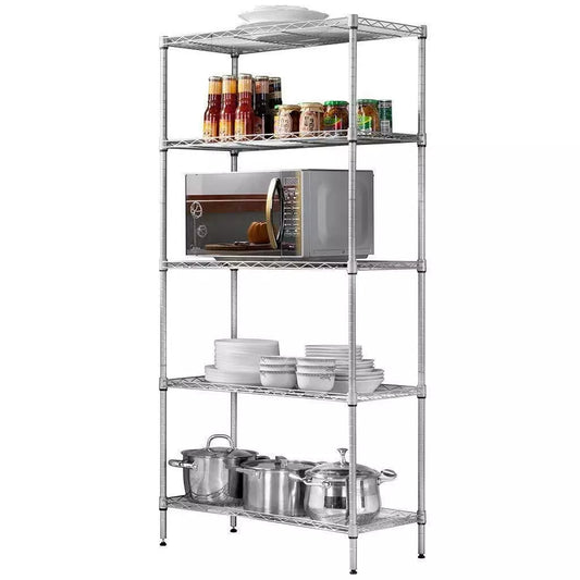 5 Tier Adjustable Sturdy Steel Storage Shelf - Luxicro
