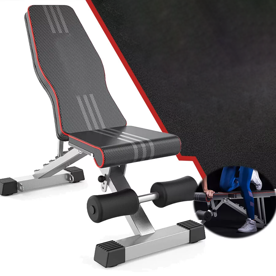 Foldable Gym Bench Adjustable Incline Decline - Luxicro