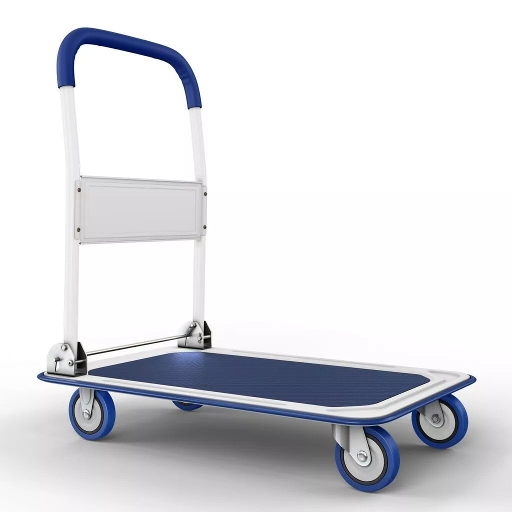 Portable Folding Cart Dolly With Heavy Duty Wheels - Luxicro